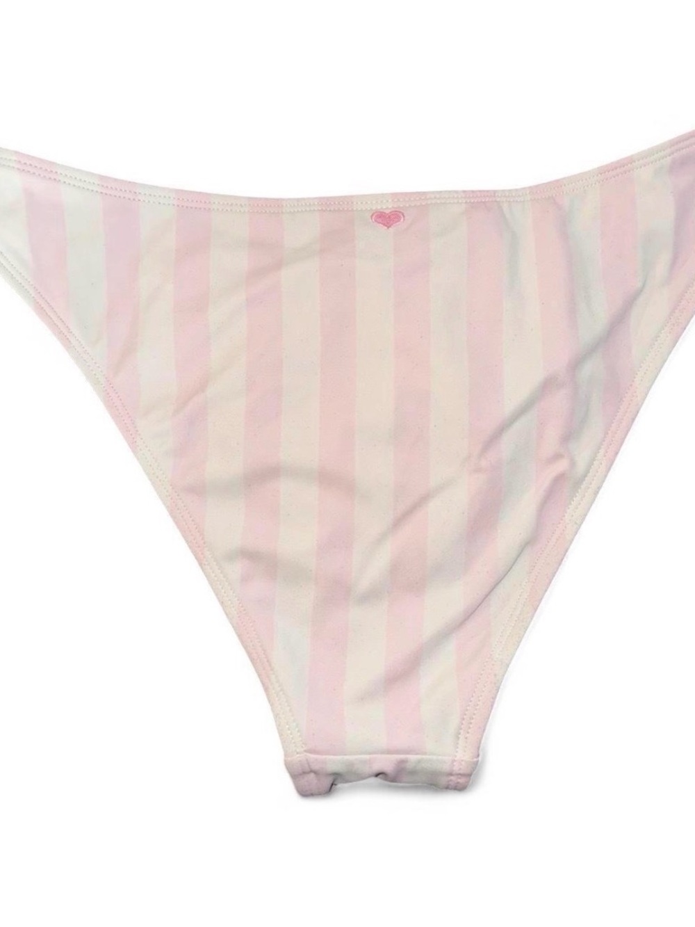 Pink & White Striped Bikini Bottoms Stoney Clover Lane Small French Cut